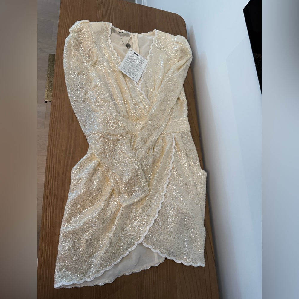 Philosophy Serafini sequined gold champagne dress